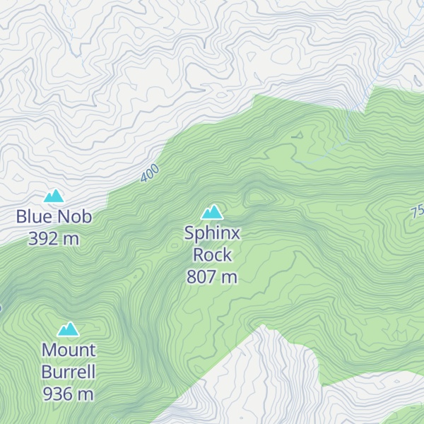 Map of Sphinx Rock