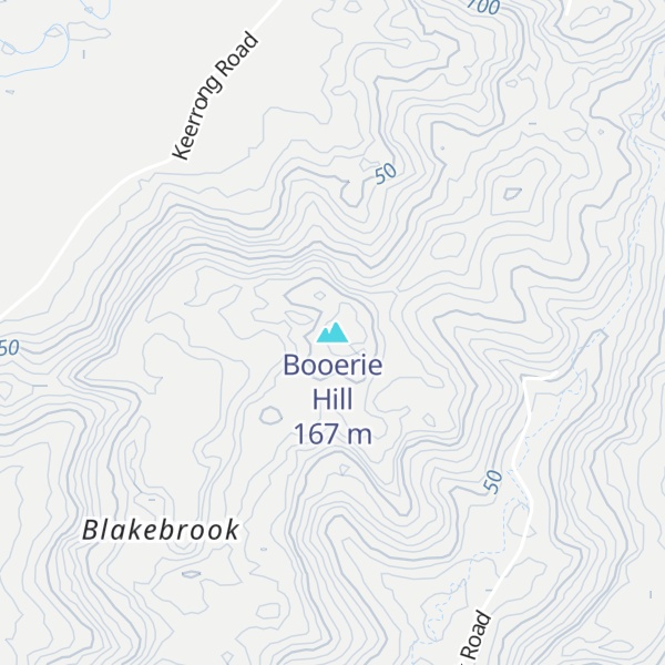 Map of Booerie Hill