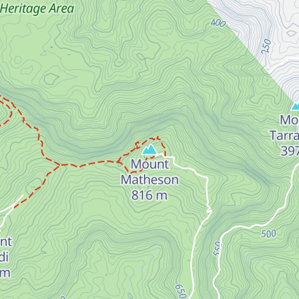 Map of Mount Matheson