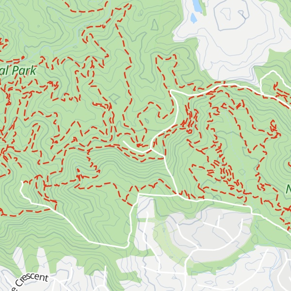 Map of Trail and Fire Break Intersection