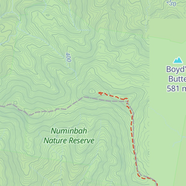 Map of Mount Cougal West