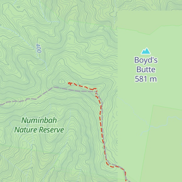 Map of Mount Cougal East