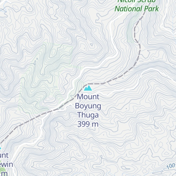 Map of Mount Boyung Thuga