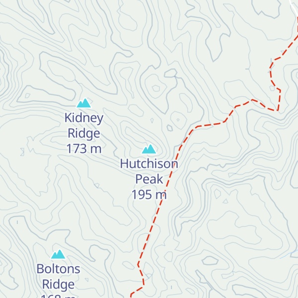 Map of Hutchison Peak