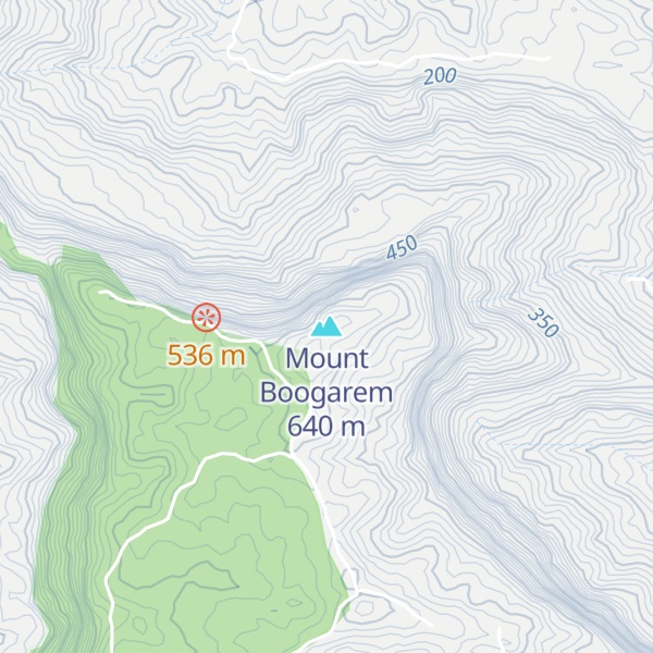 Map of Mount Boogarem