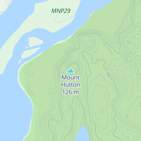 Map of Mount Hutton
