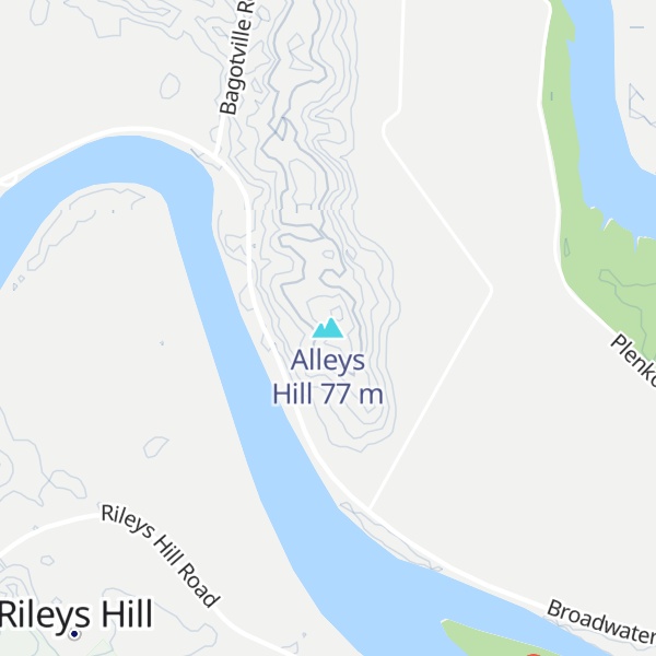 Map of Alleys Hill