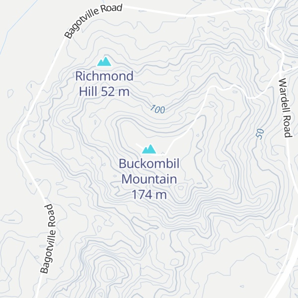Map of Buckombil Mountain