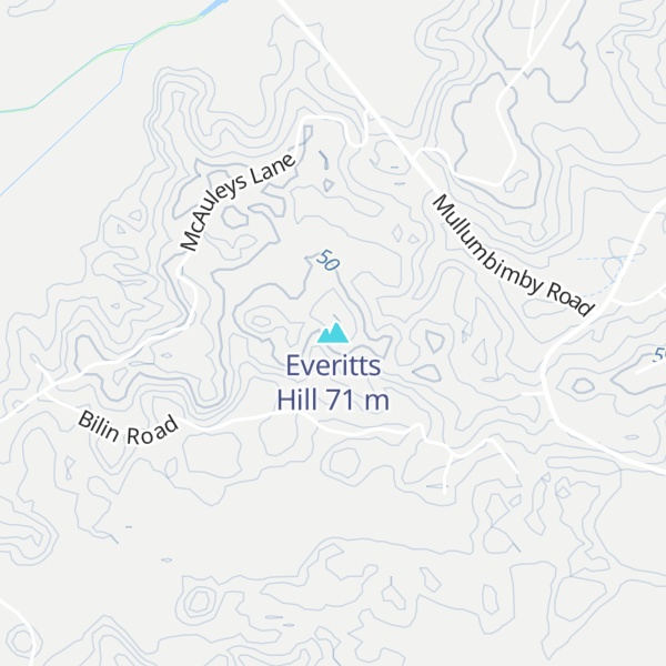 Map of Everitts Hill