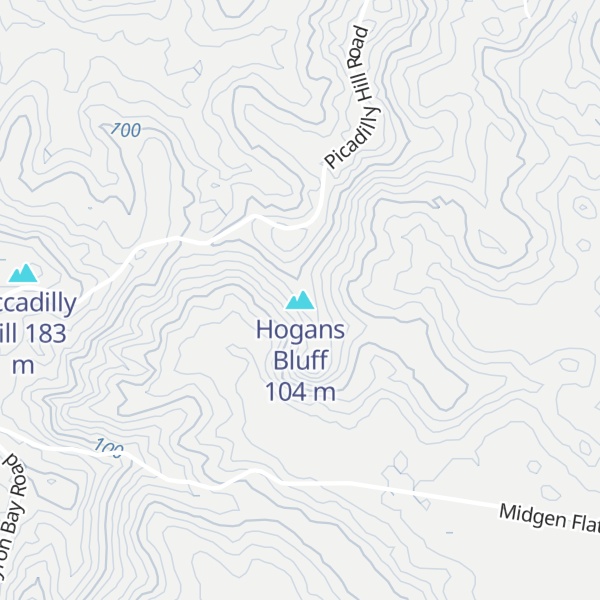 Map of Hogans Bluff