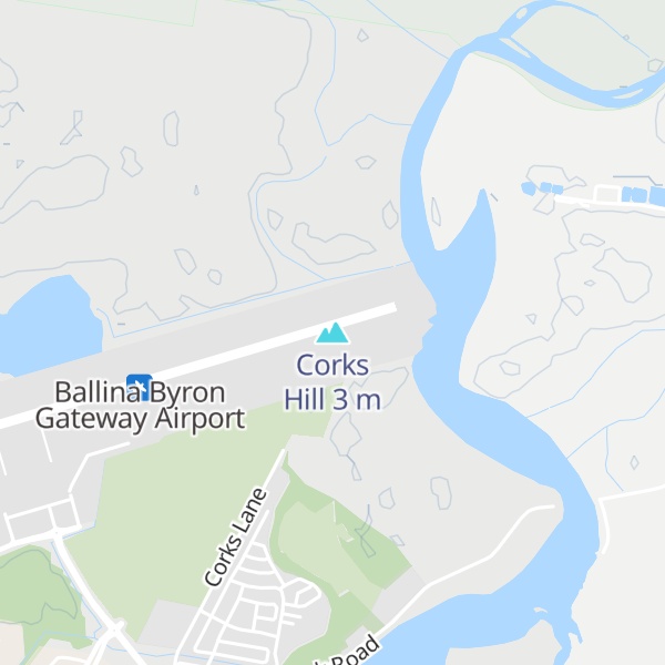 Map of Corks Hill