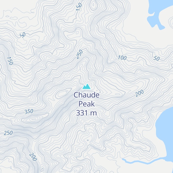 Map of Chaude Peak