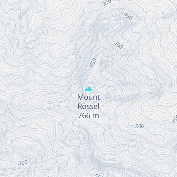 Map of Mount Rossel