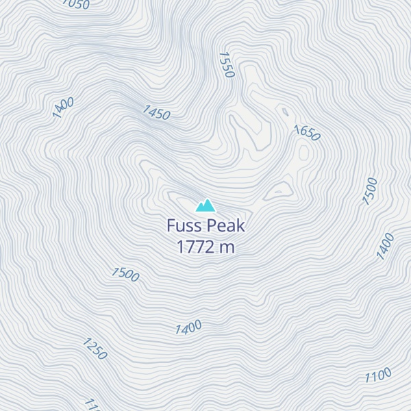Map of Fuss Peak