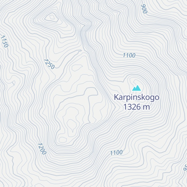 Map of Vulkan Karpinskogo