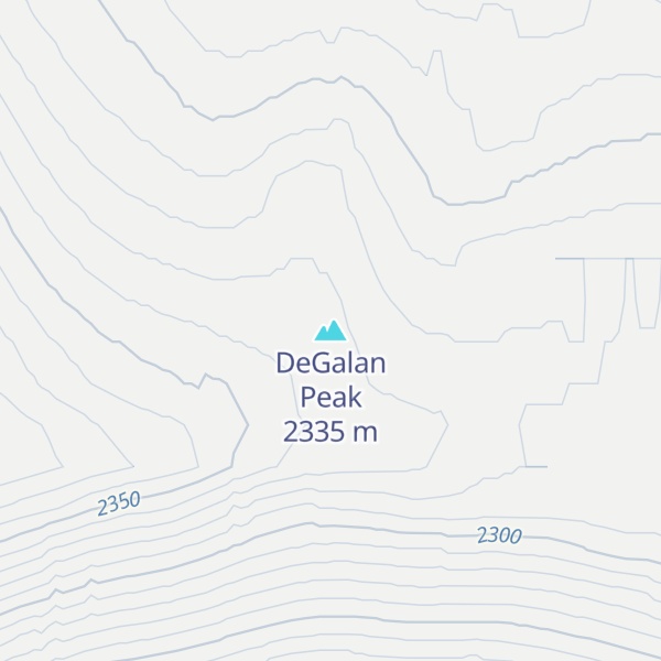 Map of DeGalan Peak