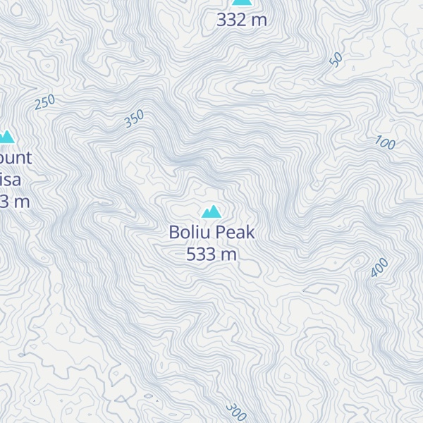 Map of Boliu Peak