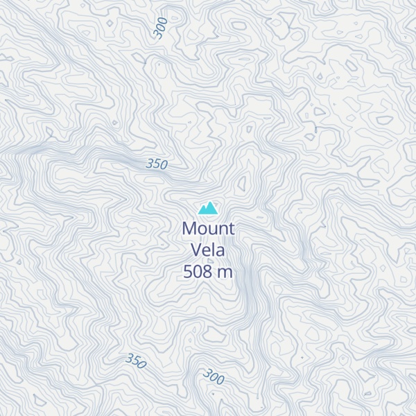 Map of Mount Vela