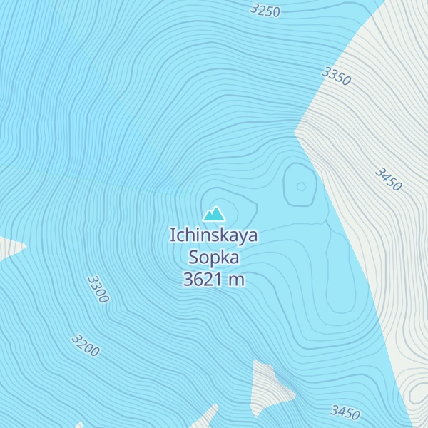 Map of Ichinskaya Sopka