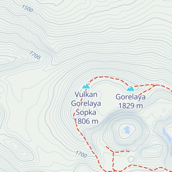 Map of Vulkan Gorelaya Sopka