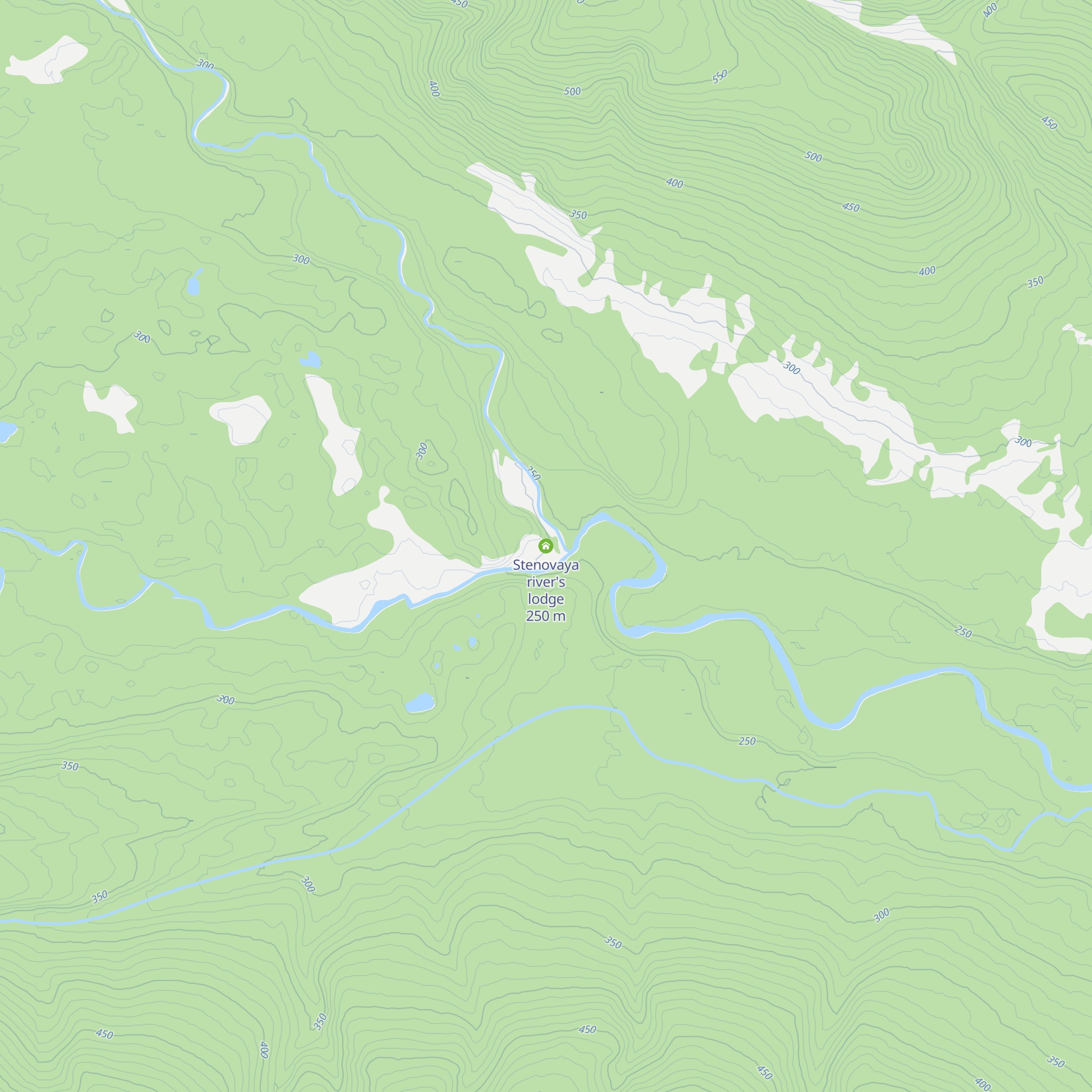 Stenovaya river's lodge map