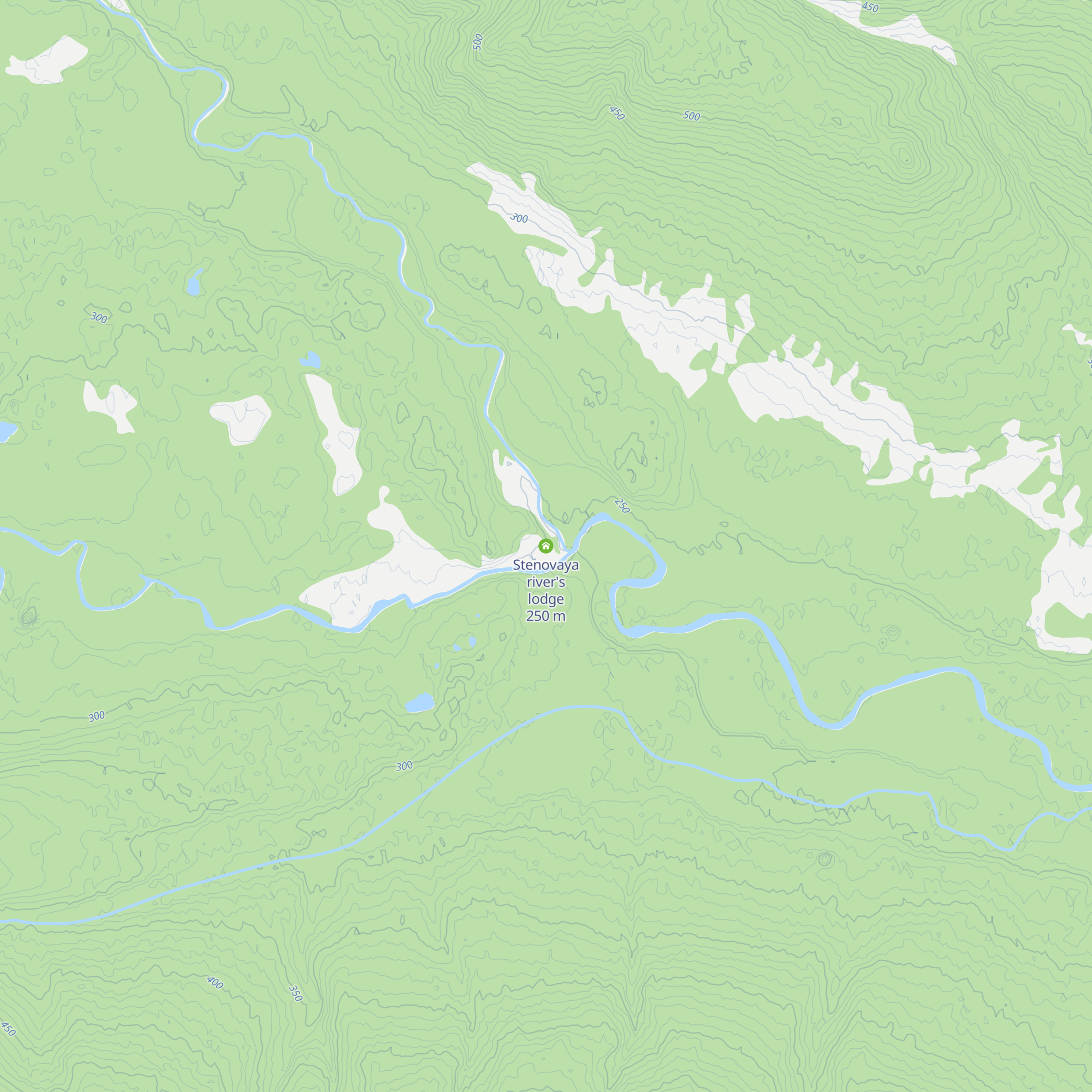 Stenovaya river's lodge map