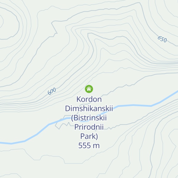 Map of Kordon Dimshikanskii (Bistrinskii Prirodnii Park)