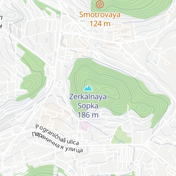 Map of Zerkalnaya Sopka