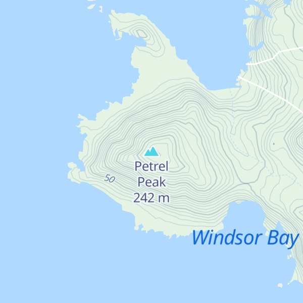 Map of Petrel Peak