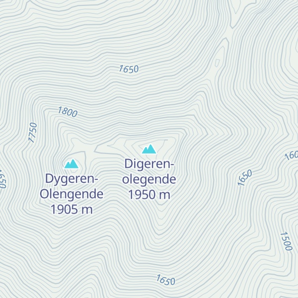 Map of Digeren-olegende