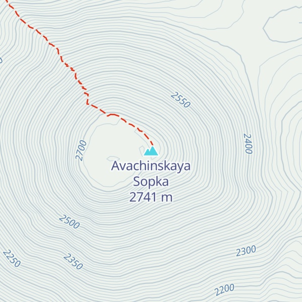 Map of Avachinskaya Sopka