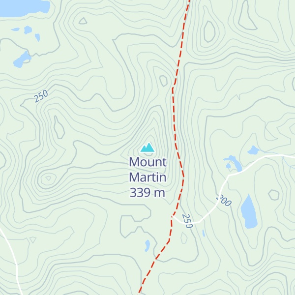 Map of Mount Martin