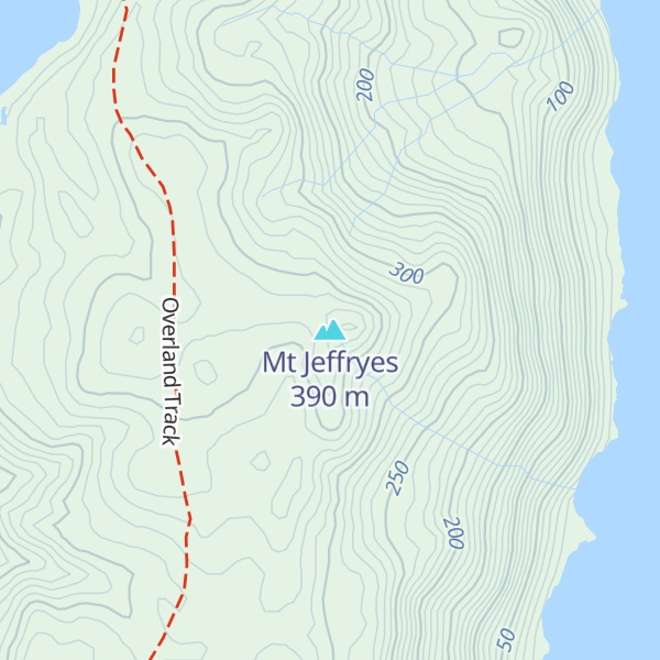 Map of Mt Jeffryes