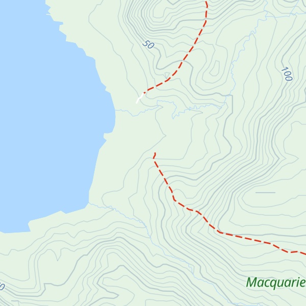 Map of Bauer Bay Hut
