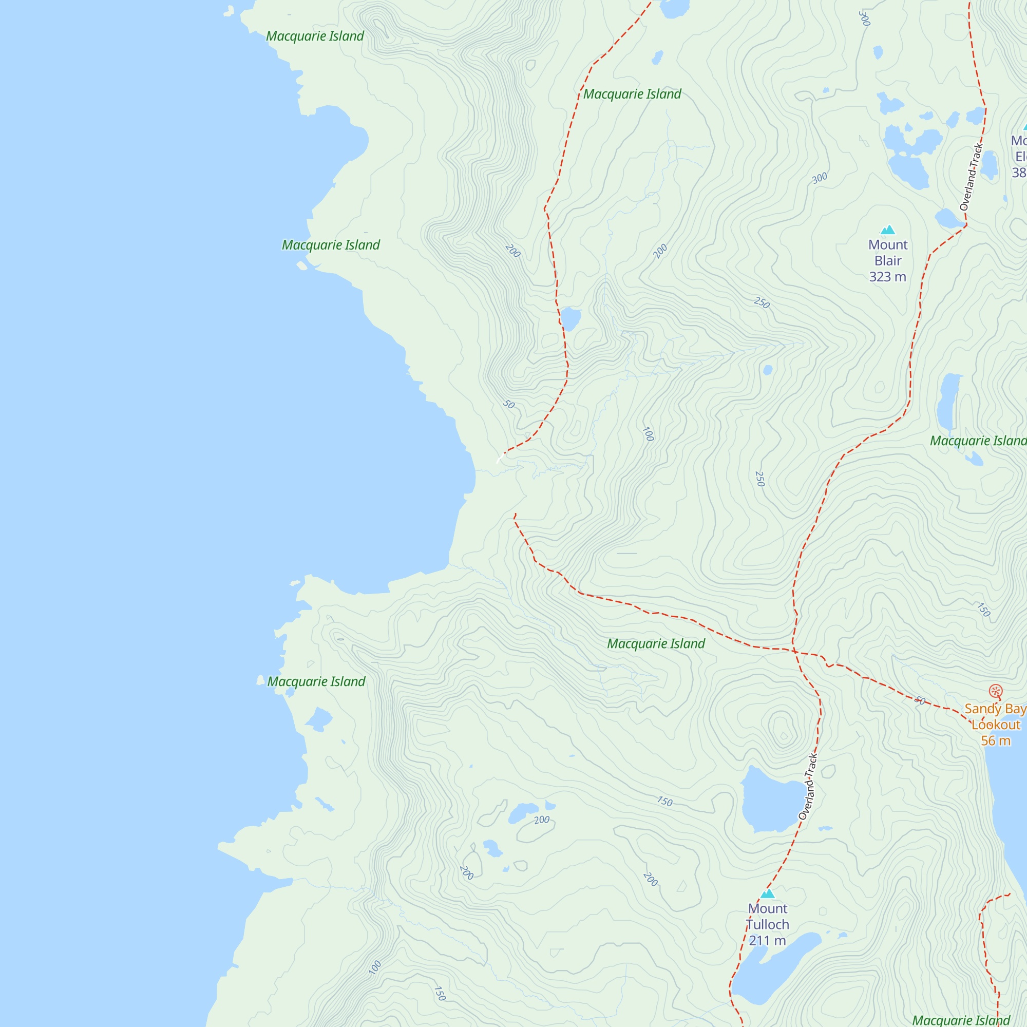 Bauer Bay Hut map
