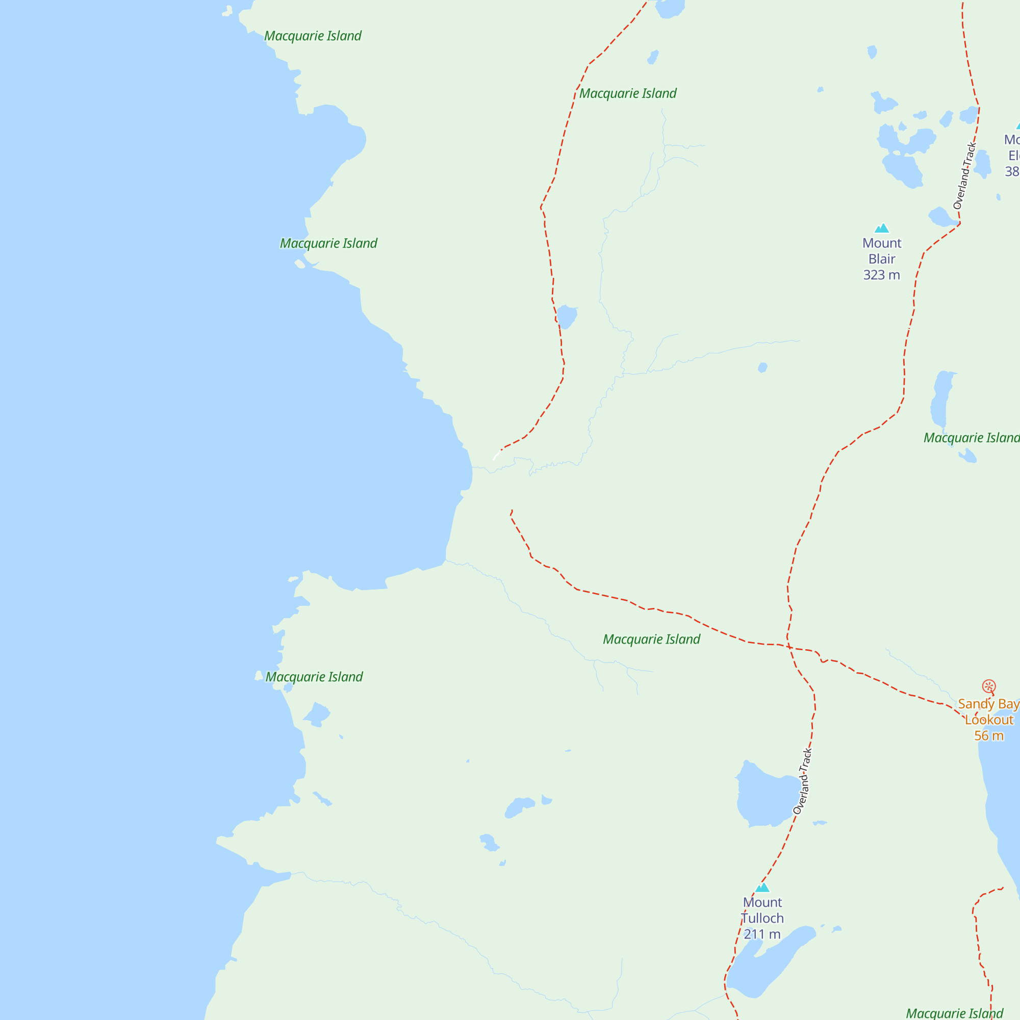 Bauer Bay Hut map