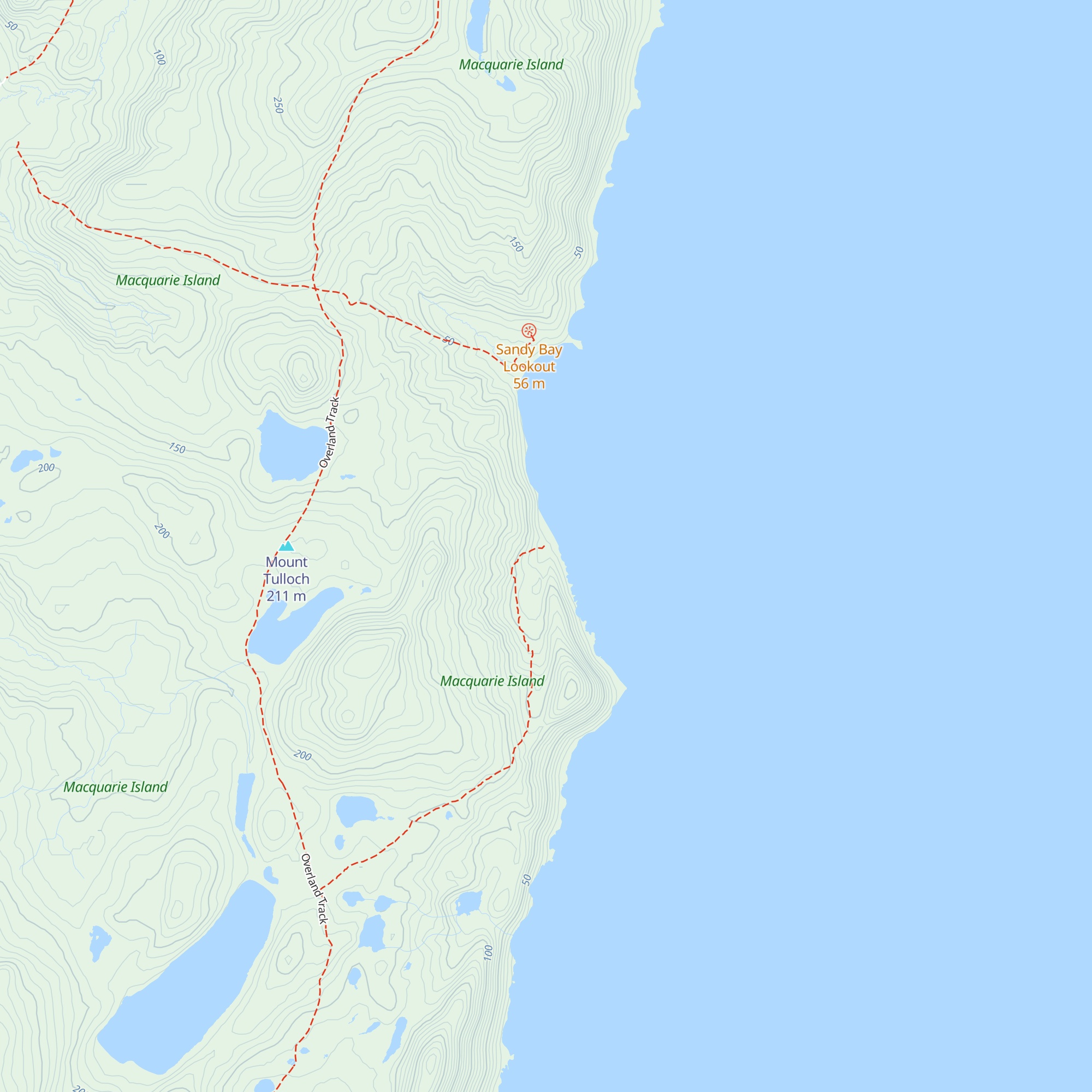 Brothers Point Hut map