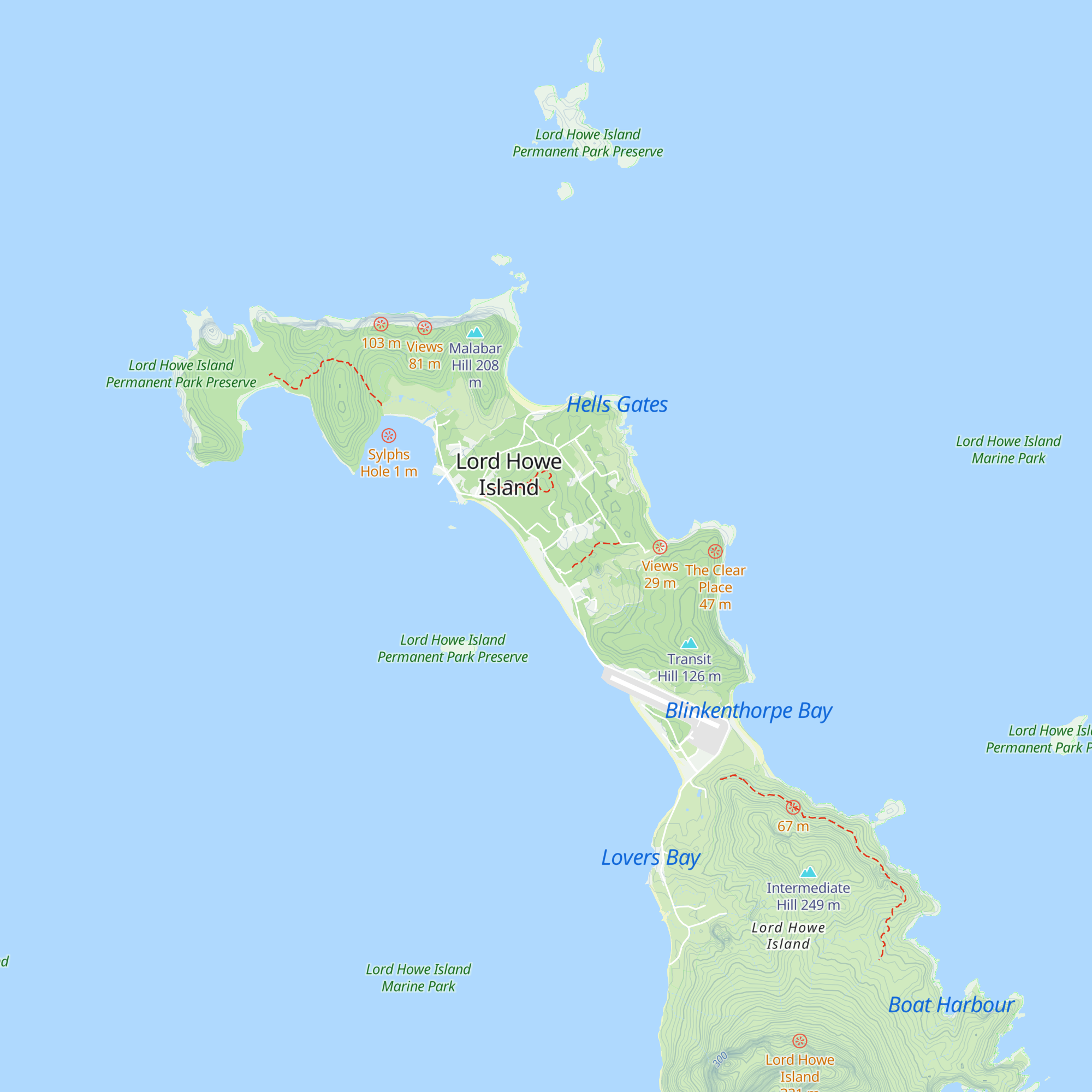 Lord Howe Island Visitors Centre map