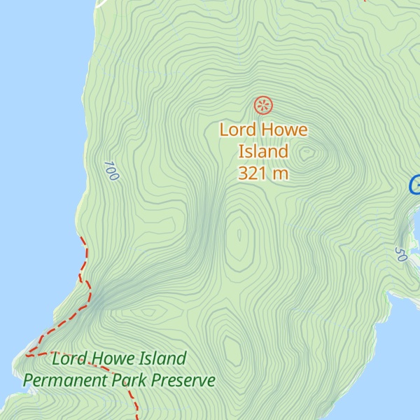 Map of Mount Lidgbird