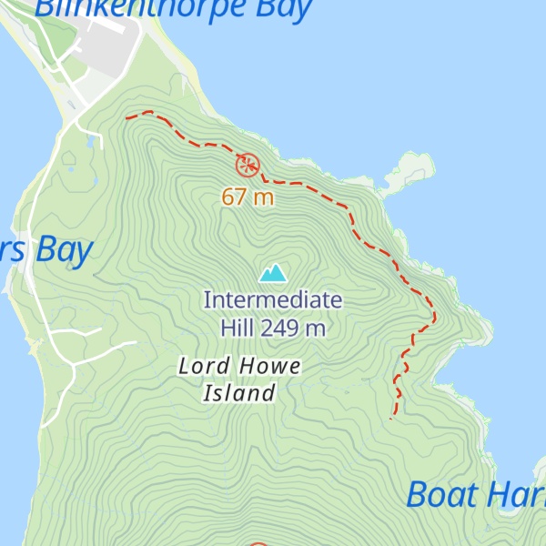 Map of Intermediate Hill