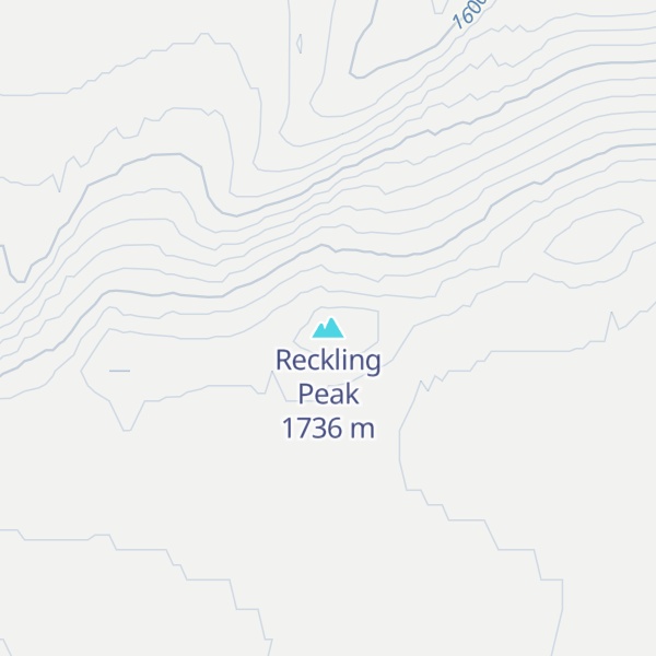 Map of Reckling Peak