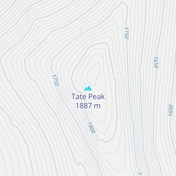 Map of Tate Peak