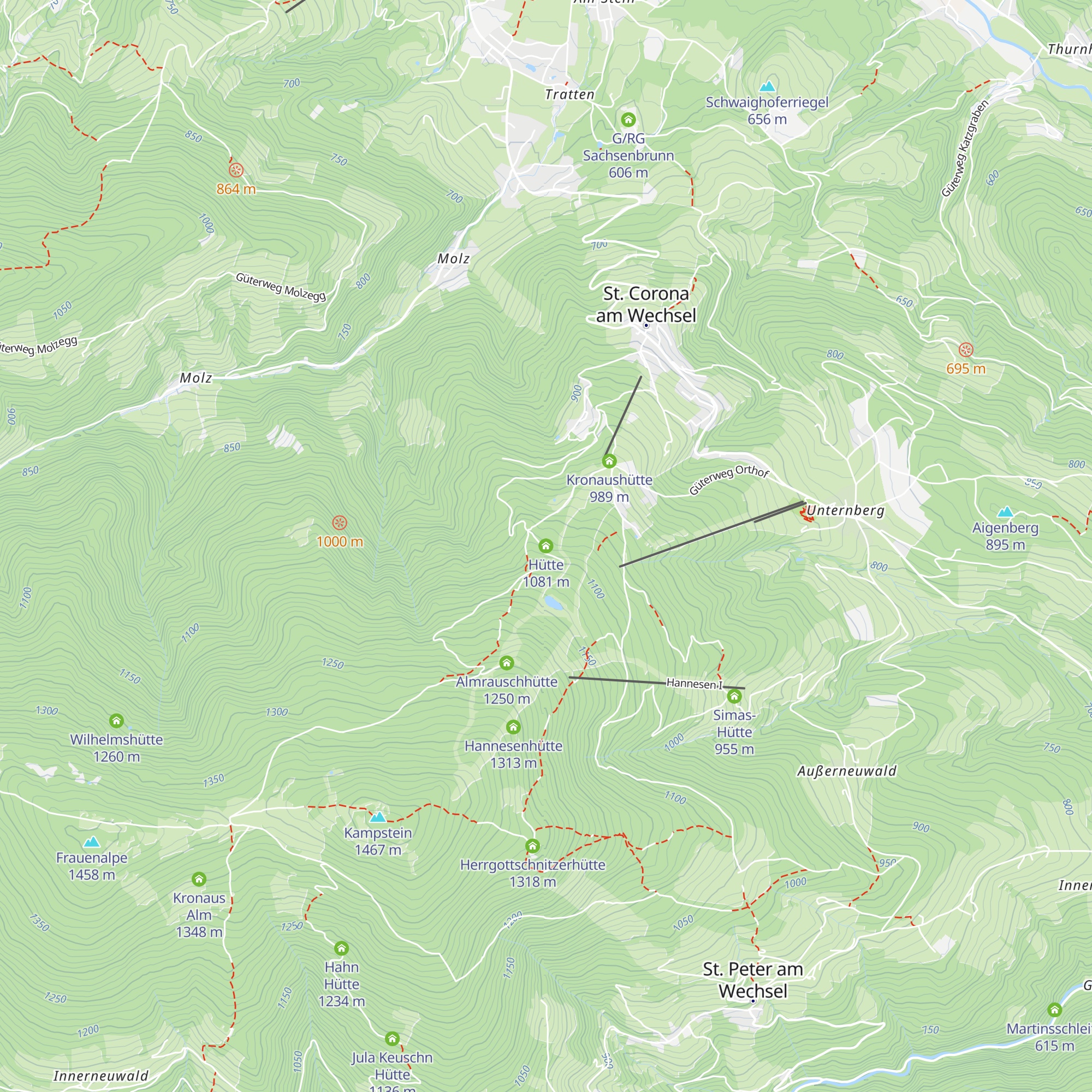 Hütte map