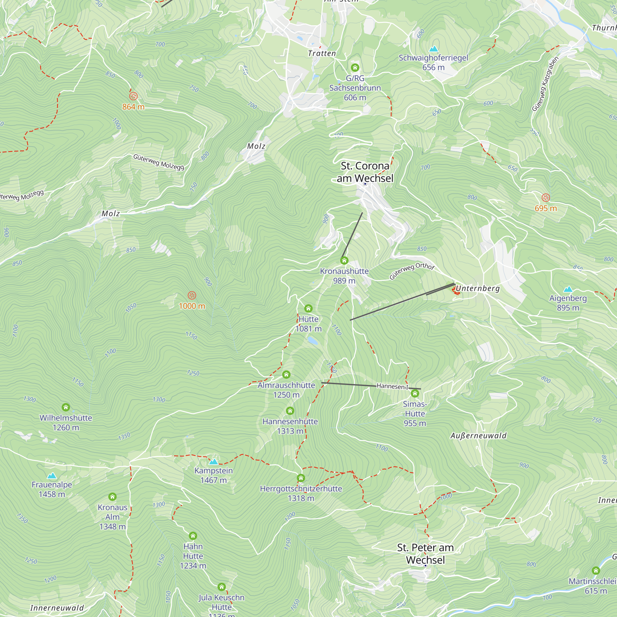 Hütte map