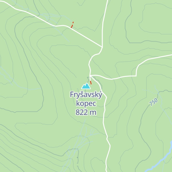 Map of Fryšavský kopec