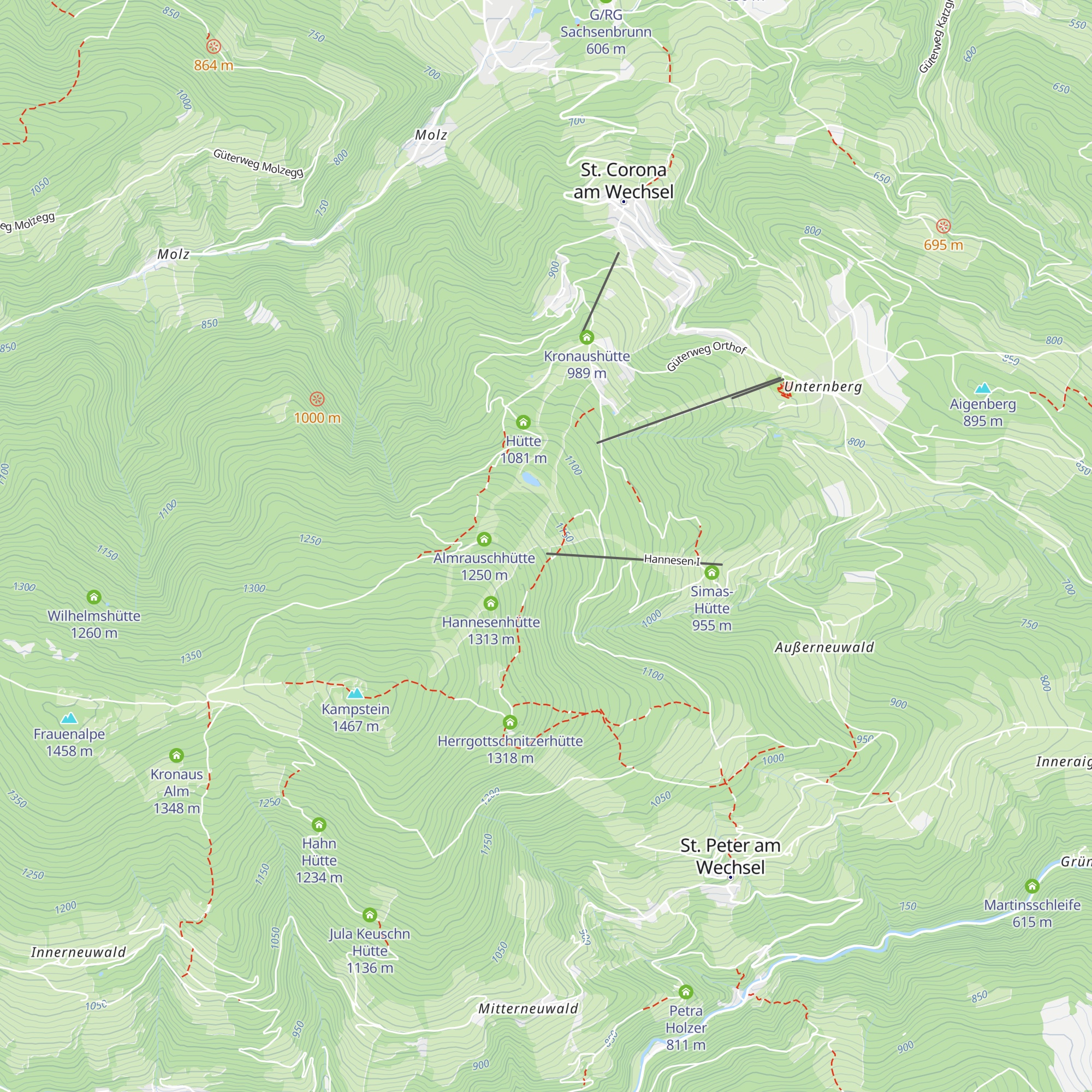 Sumpis Hütte map