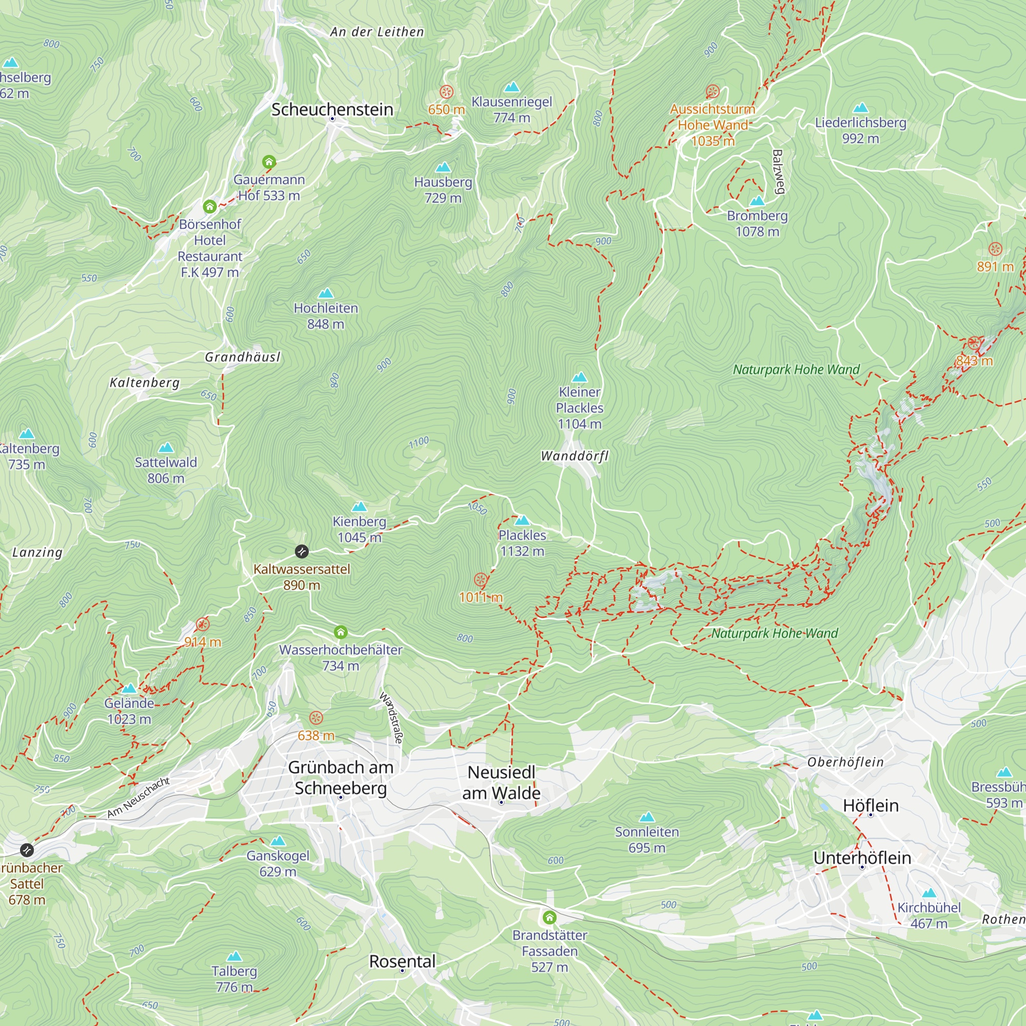 Johannesbacherhütte map
