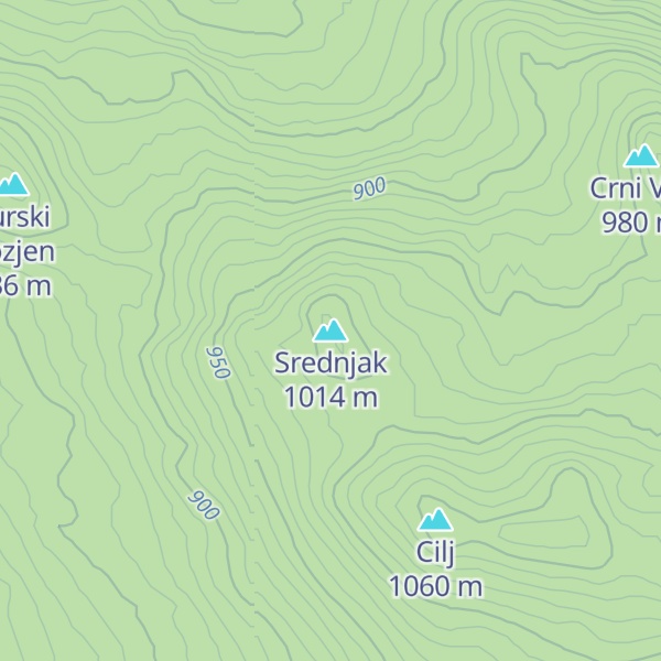 Map of Srednjak