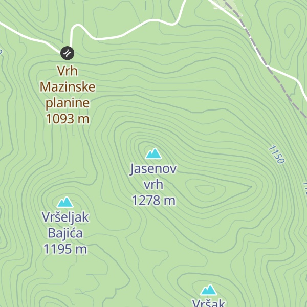 Map of Jasenov vrh