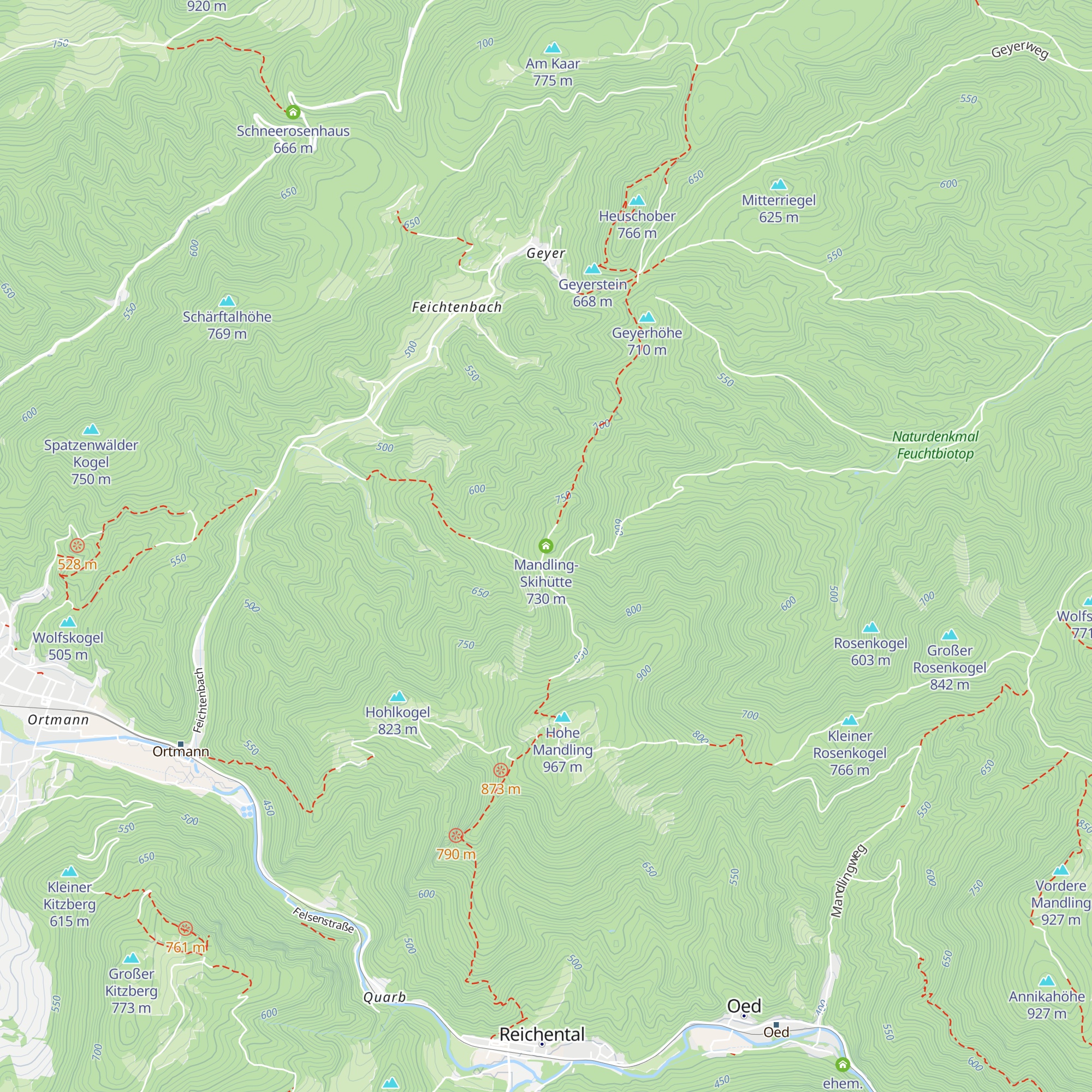 Mandling-Skihütte map